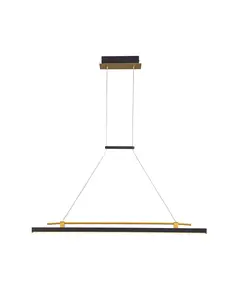 LED Полилей Merlot PND-54638F-16W-3K-BK-GD Italux 16W 3000K | Osvetlenieto.bg