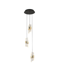 LED Полилей Tonga PND-26374-3-23W-3K-BK-GD Italux 23W 3000K | Osvetlenieto.bg