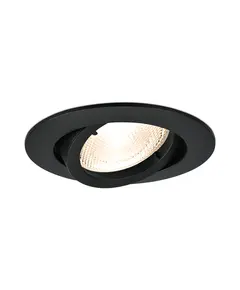 Черна кръгла луна за вграждане MITTO | Osvetlenieto.bg