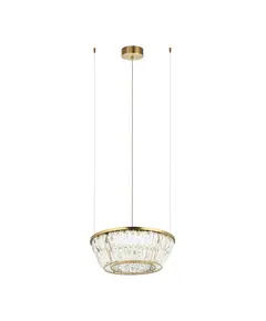 LED Кристален полилей Zambelis 23045 PENDANT LED LIGHT 27W 3000K METAL-CRYSTAL ANTIQUE BRASS | Osvetlenieto.bg