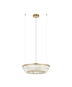 LED Кристален полилей Zambelis 23046 PENDANT LED LIGHT 38W 3000K METAL-CRYSTAL ANTIQUE BRASS | Osvetlenieto.bg