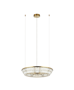 LED Кристален полилей Zambelis 23048 PENDANT LED LIGHT 55W 3000K METAL-CRYSTAL ANTIQUE BRASS | Osvetlenieto.bg