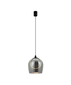 LED Пендел Zambelis 23078 PENDANT LED LIGHT 6W 3000K METAL-SILICON-GLASS,BLACK-SMOKED GREY | Osvetlenieto.bg