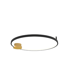 LED Плафон ZAMBELIS 23098 CEILING LED LIGHT 24W 3000K ALUMINIUM-SILICON,GOLD-BLACK RING Dimmable Triac | Osvetlenieto.bg