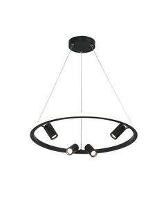 LED Полилей Zambelis 22012 PENDANT LED LIGHT 27W+4X5W 3000K ALUMINIUM -SILICON BLACK MATT | Osvetlenieto.bg