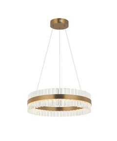 LED Полилей Zambelis 22039 PENDANT LED LIGHT 56W 3000K STAINLESS STEEL -GLASS GOLD MATT | Osvetlenieto.bg