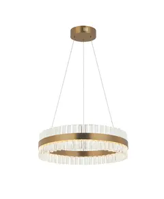 LED Полилей Zambelis 22039 PENDANT LED LIGHT 56W 3000K STAINLESS STEEL -GLASS GOLD MATT | Osvetlenieto.bg