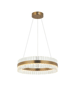 LED Полилей Zambelis 22039 PENDANT LED LIGHT 56W 3000K STAINLESS STEEL -GLASS GOLD MATT | Osvetlenieto.bg