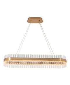 LED Полилей Zambelis 22041 PENDANT LED LIGHT 68W 3000K STAINLESS STEEL-GLASS GOLD MATT | Osvetlenieto.bg