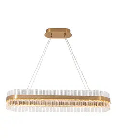 LED Полилей Zambelis 22041 PENDANT LED LIGHT 68W 3000K STAINLESS STEEL-GLASS GOLD MATT | Osvetlenieto.bg