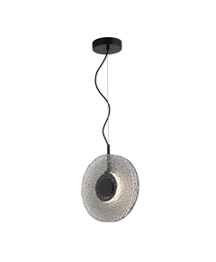 LED Полилей Zambelis 23072 PENDANT LED LIGHT 8W 3000K METAL-GLASS, BLACK-SMOKED GREY | Osvetlenieto.bg