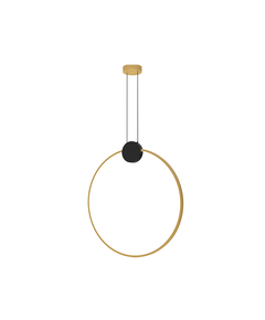 LED Полилей ZAMBELIS 23094 PENDANT LED LIGHT 24W 3000K ALUMINIUM-SILICON,BLACK-GOLD RING Dimmable Triac | Osvetlenieto.bg