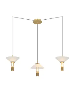 LED Полилей Zambelis 23201 PENDANT LED LIGHT 28W 3000K ALUMINIUM GOLD | Osvetlenieto.bg