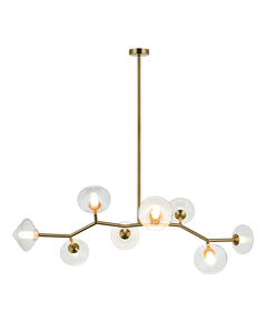 Полилей Zambelis 23023 PENDANT LIGHT 8XG9 MAX 5W METAL-GLASS GOLD | Osvetlenieto.bg