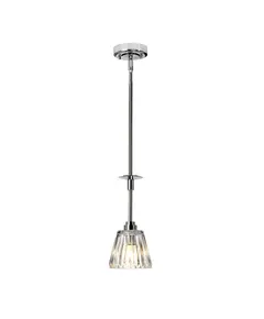 Пендел за баня Agatha 1xG9 Polished Chrome Elstead Lighting BATH-AGATHA1P-PC | Osvetlenieto.bg