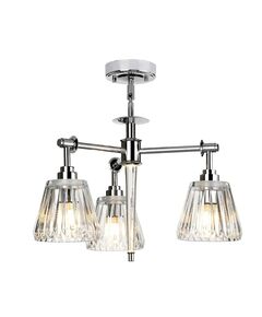 Пендел за баня Agatha 3xG9 Polished Chrome Elstead Lighting BATH-AGATHA3P-PC | Osvetlenieto.bg