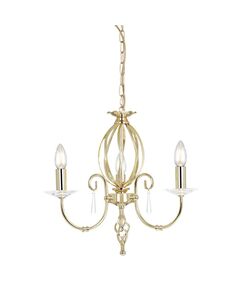 Полилей Aegean 3xE14 Polished Brass Elstead Lighting AG3-POL-BRASS | Osvetlenieto.bg