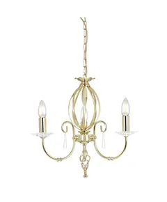 Полилей Aegean 3xE14 Polished Brass Elstead Lighting AG3-POL-BRASS | Osvetlenieto.bg