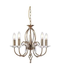 Полилей Aegean 5xE14 Aged Brass Elstead Lighting AG5-AGED-BRASS | Osvetlenieto.bg