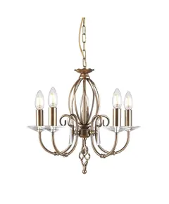 Полилей Aegean 5xE14 Aged Brass Elstead Lighting AG5-AGED-BRASS | Osvetlenieto.bg