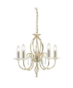 Полилей Aegean 5xE14 Polished Brass Elstead Lighting AG5-POL-BRASS | Osvetlenieto.bg