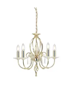 Полилей Aegean 5xE14 Polished Brass Elstead Lighting AG5-POL-BRASS | Osvetlenieto.bg