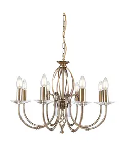 Полилей Aegean 8xE14 Aged Brass Elstead Lighting AG8-AGED-BRASS | Osvetlenieto.bg