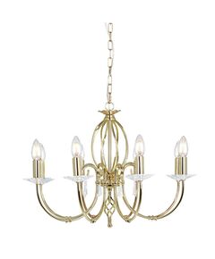 Полилей Aegean 8xE14 Polished Brass Elstead Lighting AG8-POL-BRASS | Osvetlenieto.bg