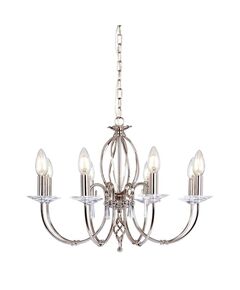 Полилей Aegean 8xE14 Polished Nickel Elstead Lighting AG8-POL-NICKEL | Osvetlenieto.bg