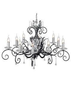 Полилей Amarilli 10 Light Black Silver Patina Elstead Lighting AML10-BLK-SILVER | Osvetlenieto.bg