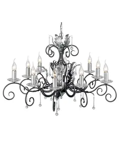 Полилей Amarilli 10 Light Black Silver Patina Elstead Lighting AML10-BLK-SILVER | Osvetlenieto.bg