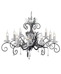 Полилей Amarilli 10 Light Black Silver Patina Elstead Lighting AML10-BLK-SILVER | Osvetlenieto.bg