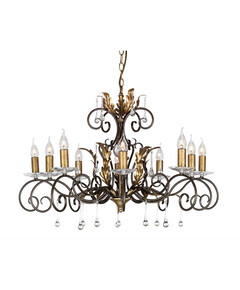 Полилей Amarilli 10 Light Bronze Gold Patina Elstead Lighting AML10-BRONZE | Osvetlenieto.bg