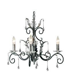 Полилей Amarilli 3xE14 Black Silver Patina Elstead Lighting AML3-BLK-SILVER | Osvetlenieto.bg