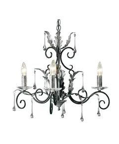Полилей Amarilli 3xE14 Black Silver Patina Elstead Lighting AML3-BLK-SILVER | Osvetlenieto.bg