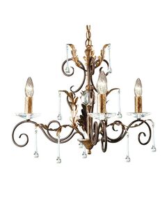 Полилей Amarilli 3xE14 Bronze Gold Patina Elstead Lighting AML3-BRONZE | Osvetlenieto.bg