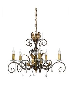 Полилей Amarilli 5xE14 Bronze Gold Patina Elstead Lighting AML5-BRONZE | Osvetlenieto.bg