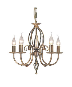 Полилей Artisan 5xE14 Aged Brass Elstead Lighting ART5-AGD-BRASS | Osvetlenieto.bg