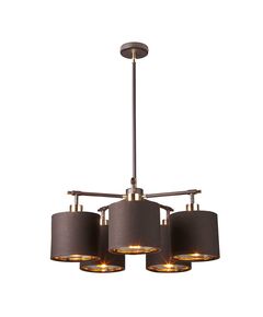 Полилей Balance 5xE27 Brown Polished Brass Elstead Lighting BALANCE5-BRPB | Osvetlenieto.bg