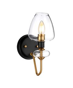 Аплик Armand 1xE14 Aged Brass Plated & Charcoal Black Paint Elstead Lighting DL-ARMAND1-AB | Osvetlenieto.bg