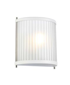 Аплик Corona 1xE27 White Satin Painted Polished Nickel Elstead Lighting DL-CORONA1-WPN | Osvetlenieto.bg