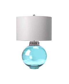 Настолна лампа Kara 1xE27 Blue Polished Nickel and Blue Glass Elstead Lighting DL-KARA-TL-BLUE | Osvetlenieto.bg