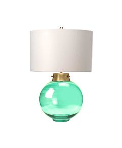 Настолна лампа Kara 1xE27 Dark Green Aged Brass and Dark Green Glass Elstead Lighting DL-KARA-TL-GREEN | Osvetlenieto.bg