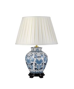 Настолна лампа Linyi 1xE27 Tall Empire Shade Blue and White Designer's Lightbox DL-LINYI-TL | Osvetlenieto.bg