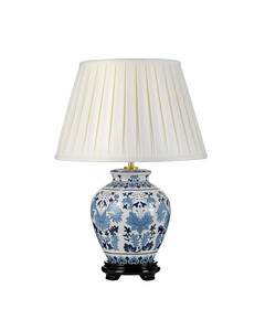 Настолна лампа Linyi 1xE27 Tall Empire Shade Blue and White Designer's Lightbox DL-LINYI-TL | Osvetlenieto.bg