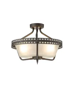 Плафон Crown 3xE27  Iron Gate Elstead Lighting CROWN-SF | Osvetlenieto.bg