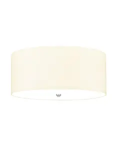 Плафон Fletcher22" 5xE27 Polished Chrome Ivory Shade Designer's Lightbox DL-FLETCHER22-5LT-IV-PC | Osvetlenieto.bg