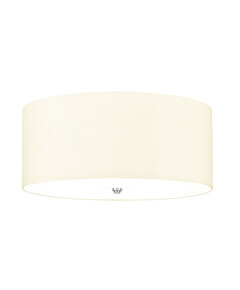 Плафон Fletcher22" 5xE27 Polished Chrome Ivory Shade Designer's Lightbox DL-FLETCHER22-5LT-IV-PC | Osvetlenieto.bg
