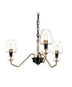 Полилей Armand 3xE14 Aged Brass Plated & Charcoal Black Paint Elstead Lighting DL-ARMAND3-AB | Osvetlenieto.bg