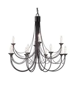 Полилей Carisbrooke 12xE14 Black Elstead Lighting CB12-BLACK | Osvetlenieto.bg